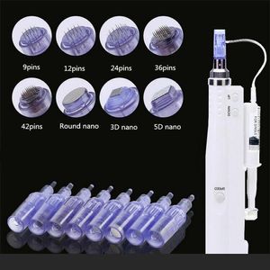 10pcs Replacement Micro Needle Cartridge Tips for Mesotherapy Meso Gun Derma Pen Microneedle Anti Aging Facial Skin Care Wrinkle Removal