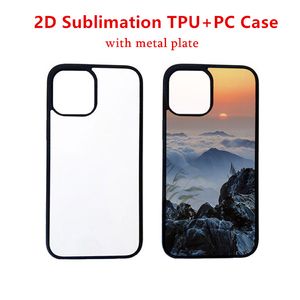 10pcs cas de téléphone portable de sublimation pour iPhone 15 13 PRO MAX 12 PRO 14 Plus Couverture en silicone TPU Impression par transfert de chaleur avec feuille d'aluminium