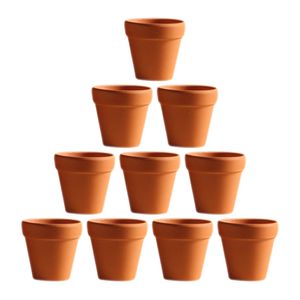 10 pcs Petit Mini Pot En Terre Cuite Argile Céramique Poterie Planteur Cactus Fleur Succulent Pépinière Pots Grand C19041901