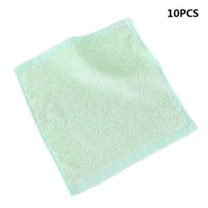 10pcs serviette molle Petite gant de toilette bébé maison carrée solide solide salive léger fibre 252r