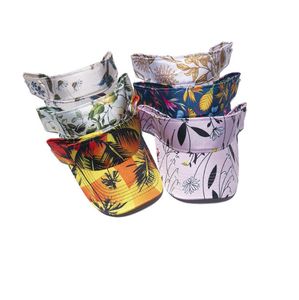 10 Uds. Sombrero de sol de primavera con estampado de flores, sombrero vacío con visera curvada, gorra vacía, viseras de verano para mujer, gorra de pesca deportiva para hombre, 6 colores