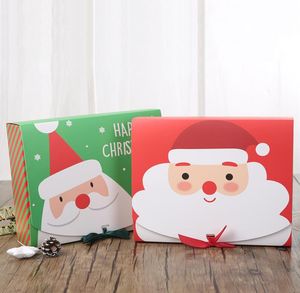10pcs carrée joyeux noël wrap wrap et papier emballage boîte Santa Claus faveur cadeaux Sacs Bonne année Boîtes de bonbons au chocolat Fournitures de fête S911