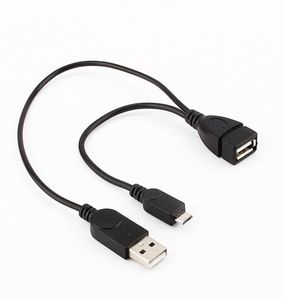 Câble OTG hôte Micro USB, 10 pièces, avec alimentation USB, mâle et femelle, pour tablette PC et Android Unversal7885597