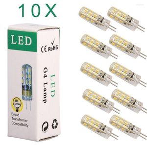 10x G4 1W 2W 3W 24/48SMD3014 SMD 2835 LED Ampoule Blanc Chaud (2800-3200K) Ampoule 150-180LM DC12V 360 Degrés