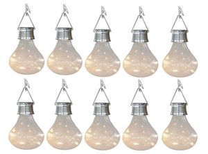 Ampoules solaires 10x balbules extérieurs jardin imperméable camping suspendu lampe à lampe à lad lampe de lampe suspendue pour la maison à la maison Noël H5921495