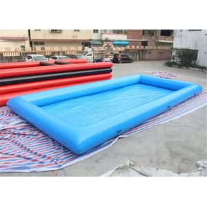10x5m (33x16.5ft) avec ventilateur en gros piscine d'eau gonflable commerciale équipement flottant de natation soufflé à l'air pour la marche jeux de boule de Zorb bateau gratuit avec 2 boules de Zorb
