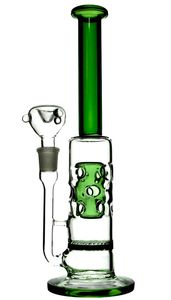 11,5 pouces Bangs en verre 18MM Joint Green Alien Core Oil Rigs Bubbler Tuyau d'eau Bong Narguilé fabriqué sur commande uniquement