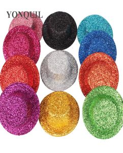 11 couleurs 13CM blingbling fascinator base sequin millery base bricolage accessoires de cheveux de mariage chapeau de fête matériel de mariée MYQH0091045552