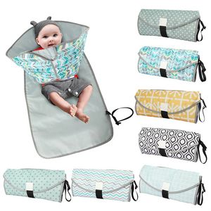 11 couleurs matelas à langer pour bébé multifonctionnel portable infantile bébé pliable tapis d'urine sac à langer imperméable couche-culotte tapis de voyage M1846