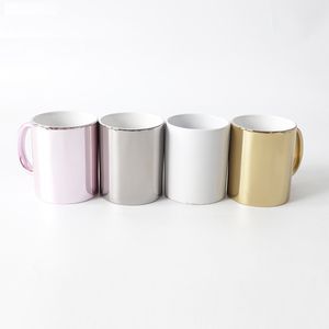 Taza de café de sublimación de cerámica de 11 oz, taza en blanco de porcelana para café, té, leche, Latte, cacao caliente