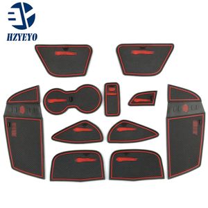 11 Uds. Almohadilla para puerta Interior de coche antideslizante de goma roja y azul accesorios de coche para Ford para Focus 2012 D9009288m