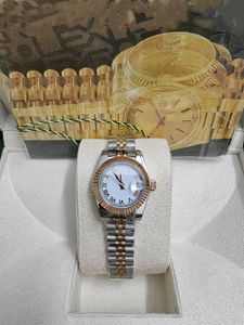 11 Estilo Foto real con caja Relojes Mujeres 26 mm Diamante Dial Rose Gold Dial Pulsera Damas Automático Mecánico Lady Relojes de pulsera Reloj 2023