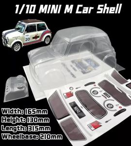 110 Mini Classic M Car Shell PVC RC Car Corbeau 210 mm Bootage 165 mm Largeur 315 mm Longueur transparent Clean pour MST Tamiya Carten 3R 1369831