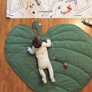 110cm bébé bébé coton doux tapis rampant couverture en forme de feuille tapis de couchage décoration de chambre chaude T200529