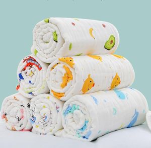 Mantas de algodón 100% para bebé, 110x110cm, gasa de algodón de muselina de 6 capas para recién nacido, manta suave y absorbente para bebé, toallitas para ducha y cama
