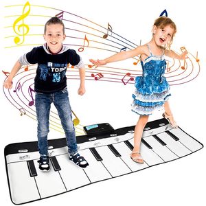 Tapete Musical electrónico para niños, tapete para teclado, Piano, instrumentos de sonido, desarrollo de inteligencia, juguetes musicales, regalo, 110x36cm