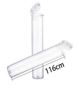 116 mm latas de botellas resistentes al niño Trubes transparentes de vapor translúcido de vape de vape con tapas de plástico Vapes3057547