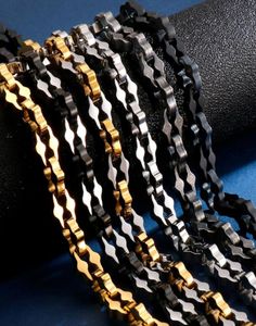 11MM d'épaisseur or noir chaînes en acier inoxydable colliers 63CM 248quot long collier de chaîne à maillons en métal lourd pour hommes bijoux masculins3527239