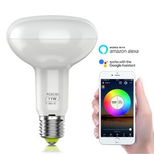 control móvil de APP del bulbo elegante de WiFi Smart E26 E27 B22 de las bombillas de 11W RGB LED