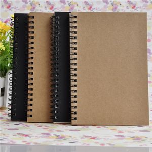 Cuaderno con cubierta Kraft, libretas en blanco, planificador diario con papel sin forro para viajeros, 2 tamaños