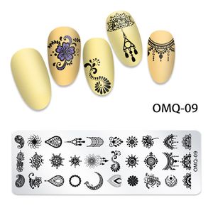 Modèles de vernis à ongles gel UV 12x4cm, plaque d'estampage sur les ongles, série fleur neige noël pour manucure, ensemble de conception NAP003