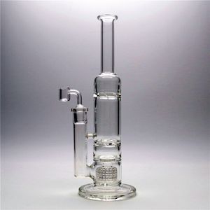 12 pulgadas Hookahs Water Whirlpool Flywheel Glass Bong con 1 recipiente transparente incluido Entrega global