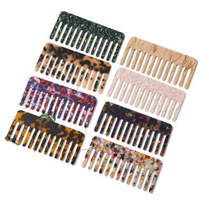 12.8cmx6cm design de mode coréen Peigne de cheveux peigne larges dents de dents acétate de coiffure de coiffure antistatique brosse à cheveux colorée