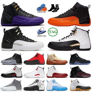 12 Chaussures de basket-ball pour hommes femmes 12s Cherry Field Field Purple Stealth Grind Playoffs Reverse Game Hyper Royal Taxi Twist Size 13 Mens Trainers Sport Sneakers