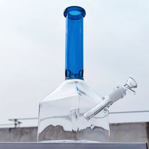 12 pouces verre bécher bangs base carrée conception rare capiteux bang narguilé traingle plates-formes pétrolières barboteur conduite d'eau bang tabac fumer tuyaux de fumée bongs bol de 14 mm