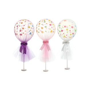 Kit de ballons en tulle à pois de 12 pouces pour la décoration de la fête de mariage d'anniversaire de la Saint-Valentin