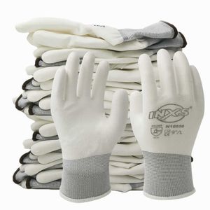 12 paires de gants de sécurité en polyester noir certifiés CE pour mécanicien travaillant pour les gants de protection du travail de jardin EN388