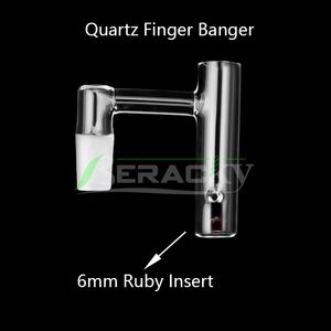 Beracky New Quartz Finger Banger avec 6mm Ruby Pearl 10mm 14mm 18mm Mâle Femelle 45 90 Clous pour Verre Eau Bongs Dab Rigs