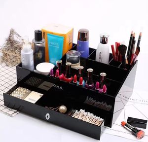 12 estilos de lujo Bandeja de almacenamiento de gran capacidad caja de almacenamiento de cosméticos caja de maquillaje de joyería multifuncional de moda logotipo de letra Lápiz de cejas Pincel de maquillaje Caja de lápiz labial