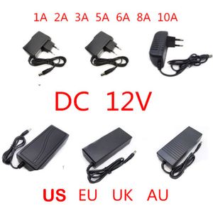 Convertidor de transformador de iluminación voltio de 12 V AC 100V-240V DC 12V 1A 2A 3A 5A 6A 8A 10A Adaptador de fuente de alimentación para LED Strip Light CCTV D3.0