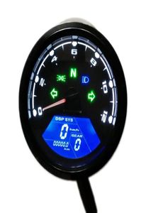 12000RPM motocicleta tacômetro medidor de velocidade quilometragem com luz de fundo LED 12V moto odômetro velocímetro tacômetro display speed9055615