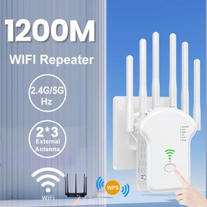 1200 ms WiFi Repeater Wireless Signal Extender Gain High Gain 6 Antenne Dualband 24G 5G Network Amplificateur WPS Router 240424
