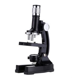 Freeshipping 1200X Microscopio Juguete educativo perfecto con proyector Luz LED 10-20X Zoom Ocular Estudiantes Ciencia Instrumento biológico