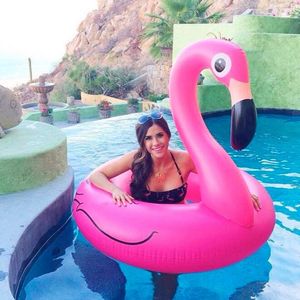 120 cm 60 pouces géant gonflable flamingo piscine jouet flotteur gonflable rose rouge mignon rideon beignets piscine anneau de bain flotteurs