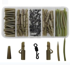 Accessoires de matériel de pêche à la carpe, 120 pièces, plates-formes de pêche, Clips de plomb de sécurité, manchon anti-emmêlement pivotant rapide, Kit9992794