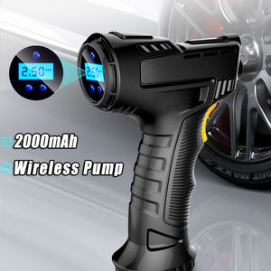 Compresor de aire recargable de 120W, bomba inflable inalámbrica, bomba de aire portátil, equipo de Inflador de neumáticos automático para coche, pantalla digital LED