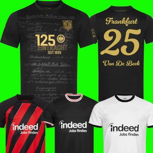 23 24 25 Eintracht Frankfurt 125 Año Aniversario Kit negro DFB POKAL FINAL KIT Jerseys de fútbol 2024 2025 RODE ACHE Camiseta de fútbol Uniforme 125o Oro negro