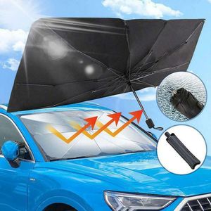 125cm 145cm Foldable Car Windshield Sun Shade Umbrella UV Cover Sunshade Heat Insulation Front Window Interior Protection Ray Protector