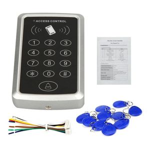 Teclado de Control de acceso RFID de 125KHz, lector de tarjetas EM, sistema de Control de acceso de puerta, sistema de teclado abridor de cerradura de puerta