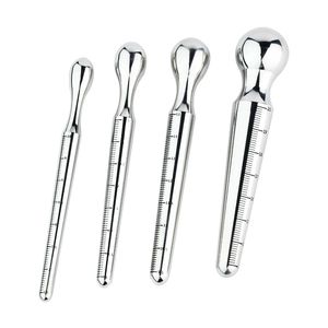 125MM Long Stainless Steel Urethral Dilator with Scale Penis Plug for Male Masturbator Penis Inserts Stimulation SexToys for Men