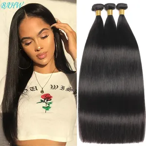 Mèches brésiliennes 100% naturelles vierges lisses, Extensions de cheveux, couleur naturelle, bon marché, 12A, vente en gros, pour femmes noires