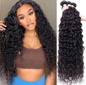 12A Brazilian Water Wave Bundles Really Unprocessed Virgin Human Hair Extensions Remy Deep Wave Curly Hair Bundles Long Wholesale Hair Wefts Hair Products