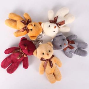 Oso de peluche de 12CM, oso de peluche, muñeco de oso siamés, oso de juguete, pequeño regalo de fábrica, venta al por mayor, colgante de llavero, regalos para novios