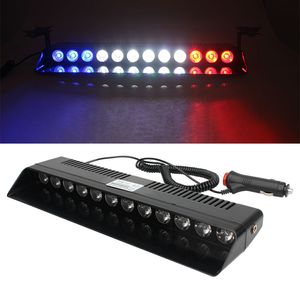 12LED Rouge Bleu Jaune 12V Voiture Police Strobe Flash Light Véhicule Pare-Brise Pare-Brise Dash Avertissement D'urgence Clignotant Lumières Brouillard Lampe