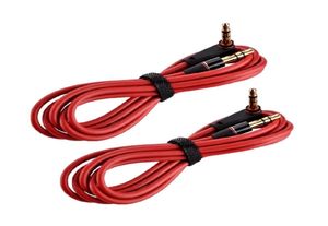 12 M 4FT rouge 35mm mâle 90 degrés câble Aux à Angle droit câble d'extension Audio pour mp3 mp4 haut-parleur casque PC4316629