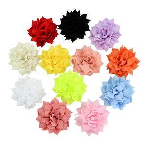 12 Uds 3D Camelia flores muy hermosas forma moda hecha a mano microfibra Florals accesorio para el cabello Diy horquilla decoración HD727